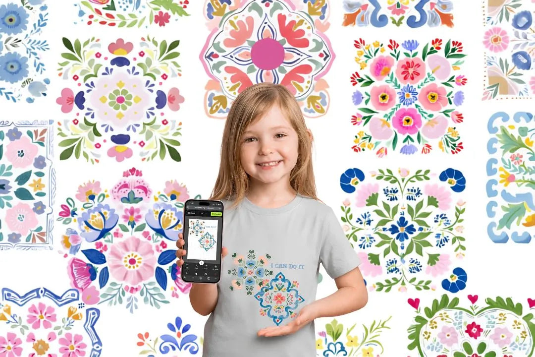 folk floral tiles